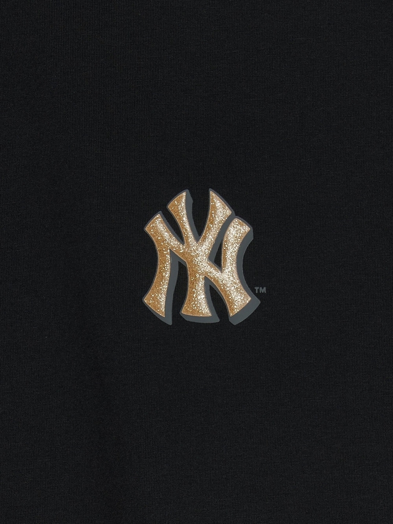 Áo Thun MLB New Year Snake Cartoon Graphic Overfit Short Sleeve T-Shirt New York Yankees Black