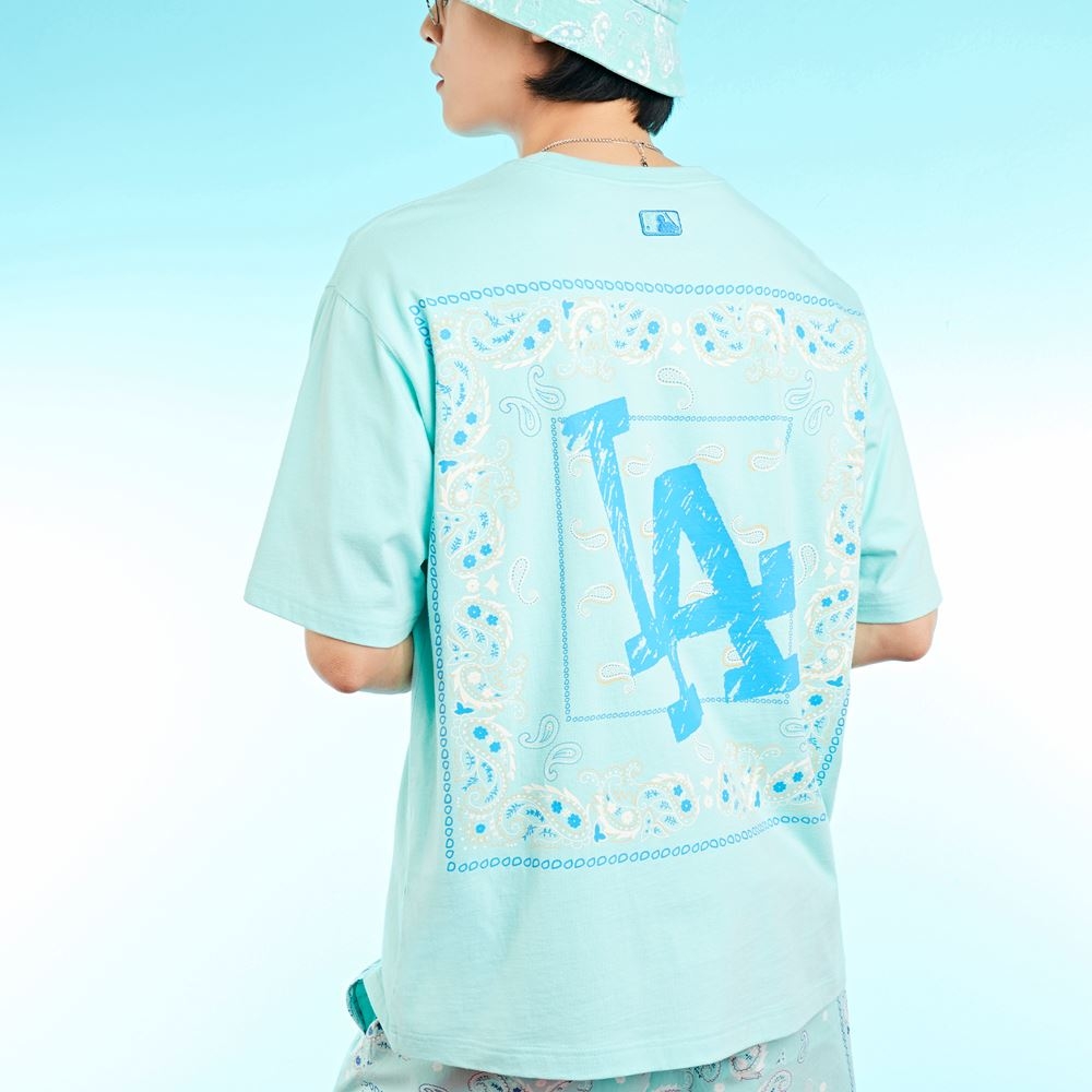 Áo Thun MLB Paisley Back Logo LA Dodgers Mint