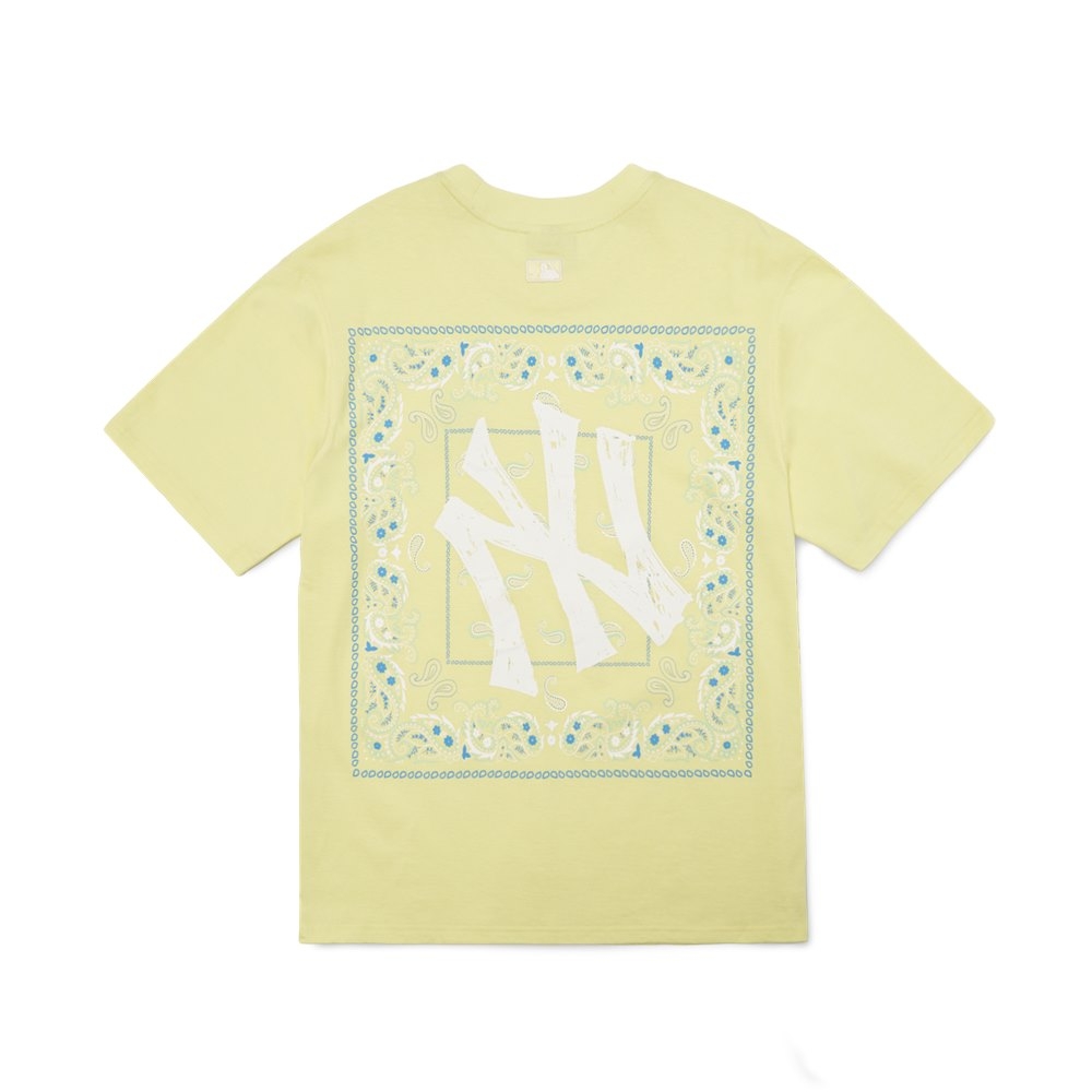 Áo Thun MLB Paisley Back Logo New York Yankees Yellow