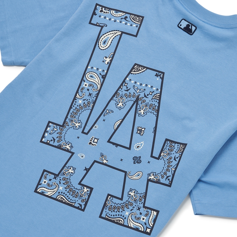 Áo Thun MLB Megalogo Paisley LA Dodgers L.Blue