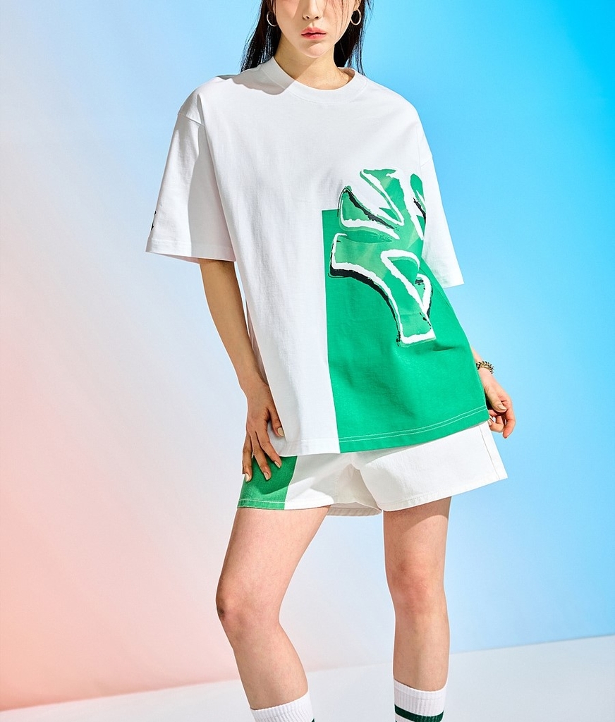 Áo thun MLB Pop Art Graphic Mega Overfit Short Sleeve New York Yankees Off White