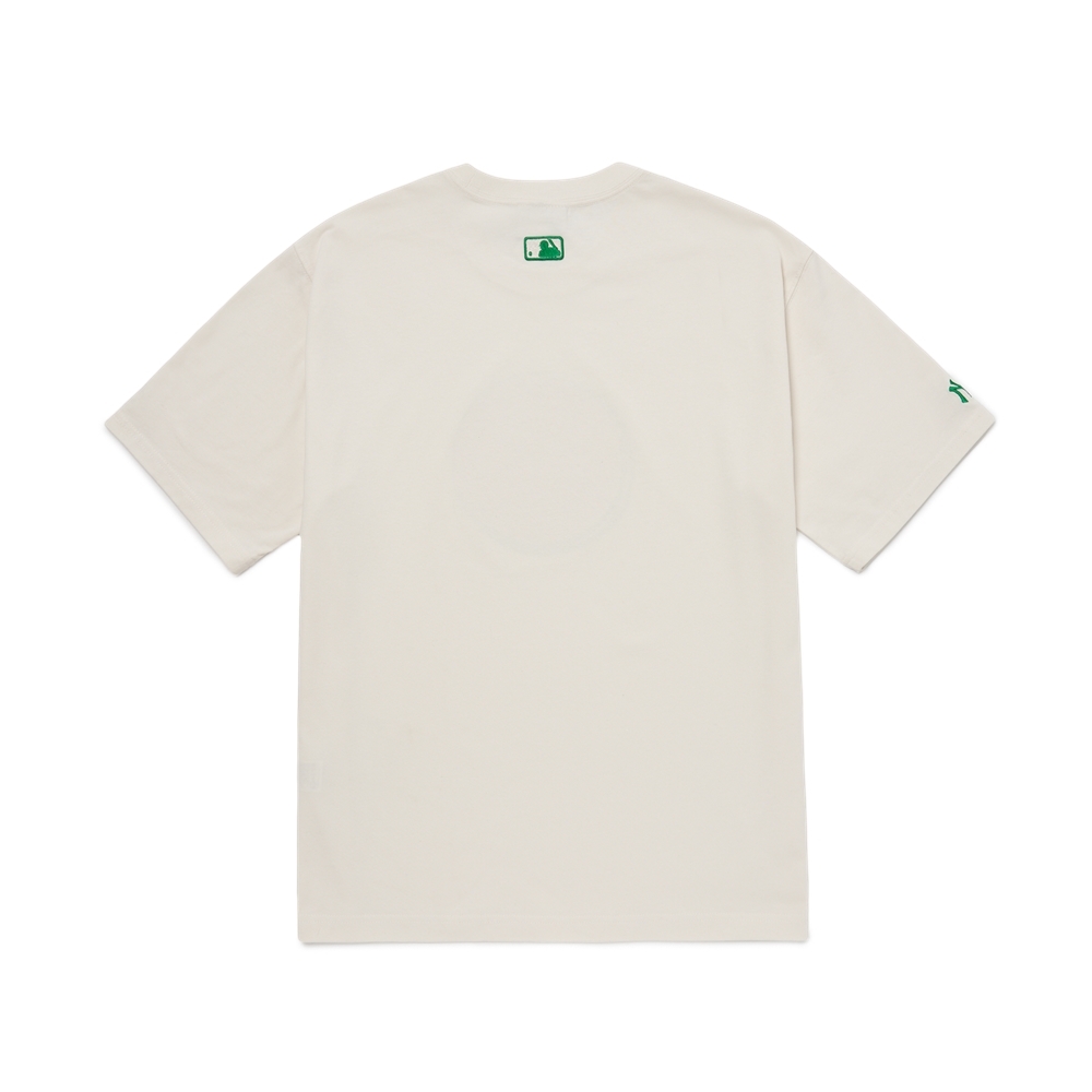 Áo Thun MLB Smile New York Yankees Cream