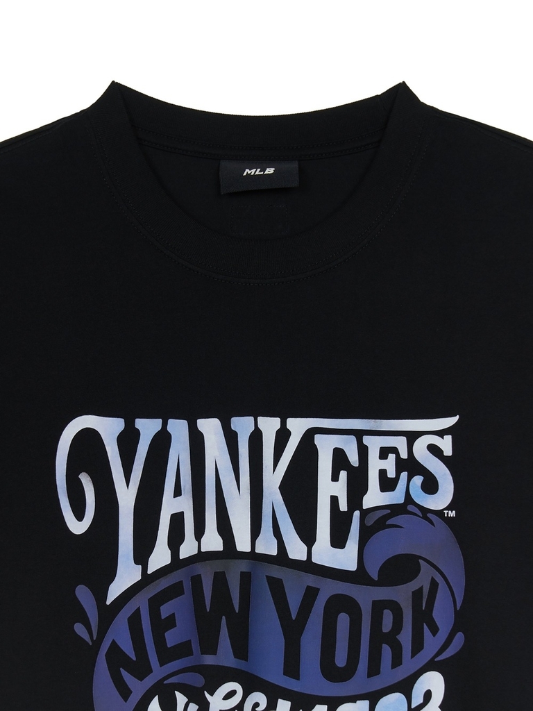 Áo Thun MLB Summer Letter Graphic Overfit Short Sleeve T-Shirt New York Yankees Black