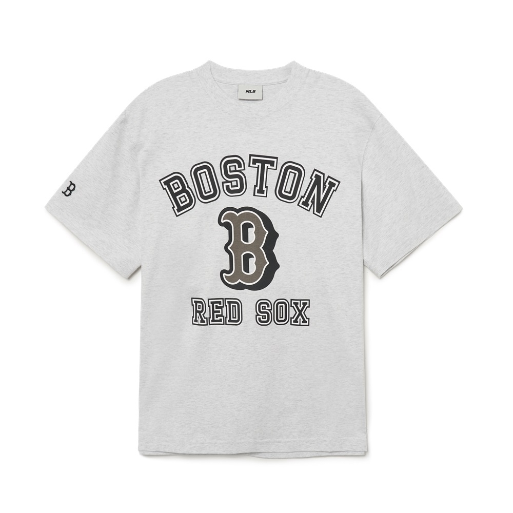 Áo Thun MLB Varsity Overfit Boston Red Sox L.Melange Grey