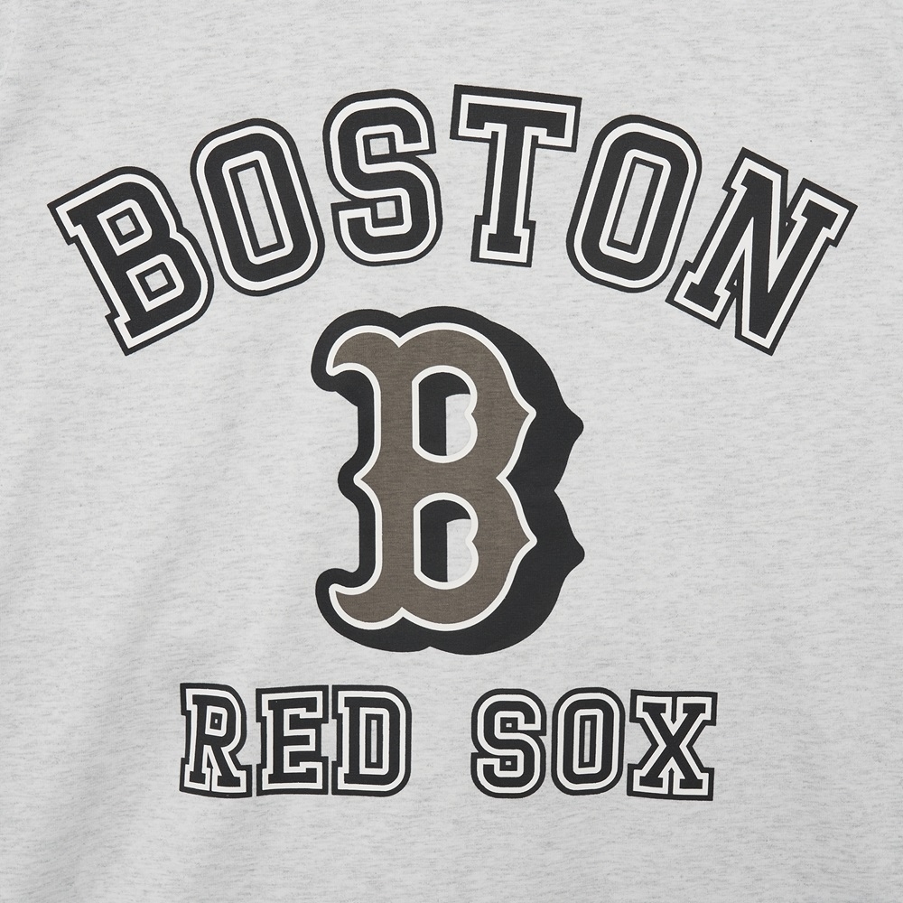 Áo Thun MLB Varsity Overfit Boston Red Sox L.Melange Grey