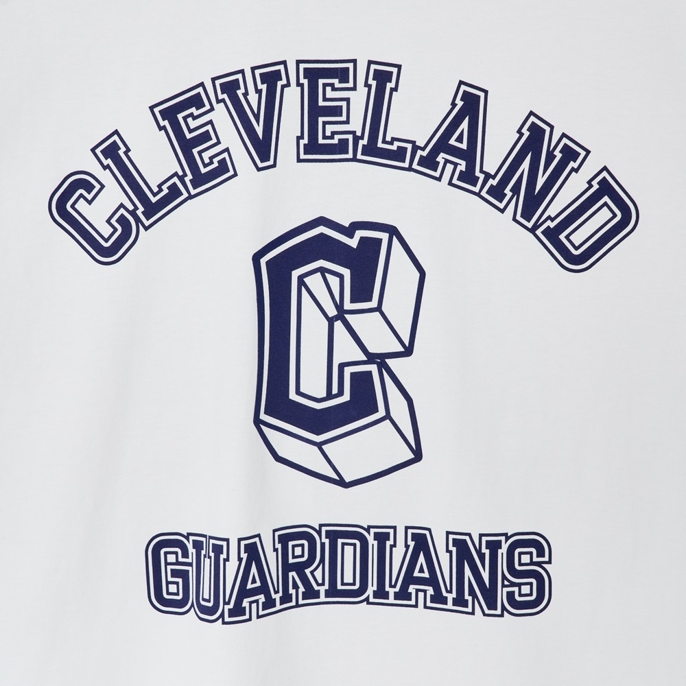 Áo Thun MLB Varsity Overfit Cleveland Guardians White