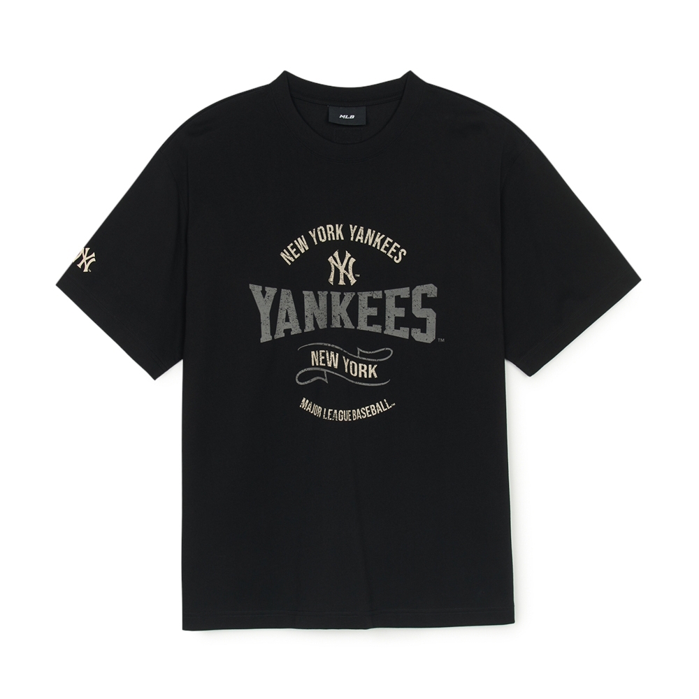 Áo Thun MLB Varsity Vintage Color Graphic Overfit Short Sleeve T-Shirt New York Yankees Black