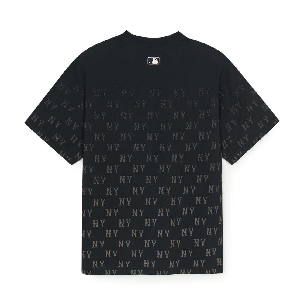 Áo Thun MLB Vintage Mono Full-Panel Pattern Overfit Short-Sleeve T-Shirt New York Yankees Black