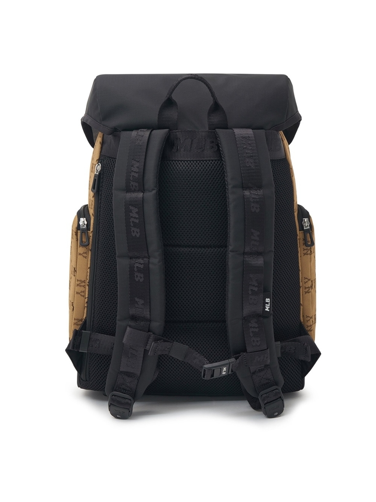 Balo MLB Korea Premium Outdoor Backpack New York Yankees Beige