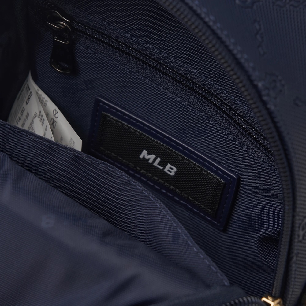 Balo MLB Korea [KIDS] Dia Mono PU Embossed Mini Backpack Boston Red Sox Navy