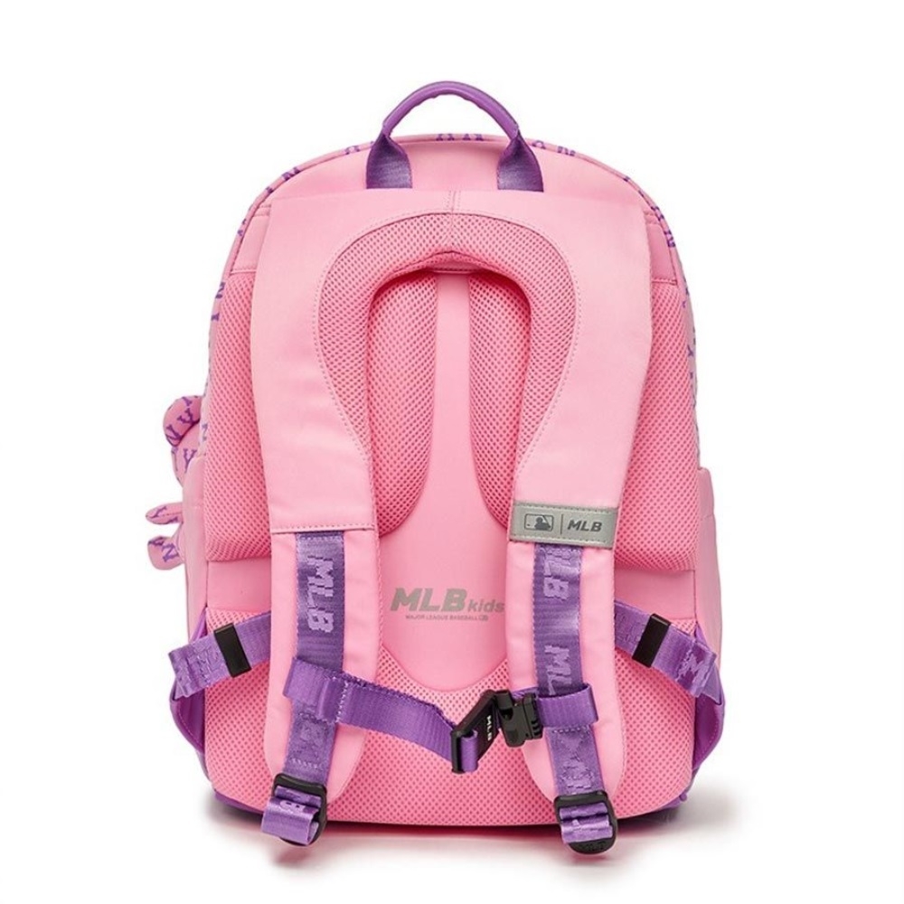 Balo MLB Korea [KIDS] Classic Mono School Bag New York Yankees Pink