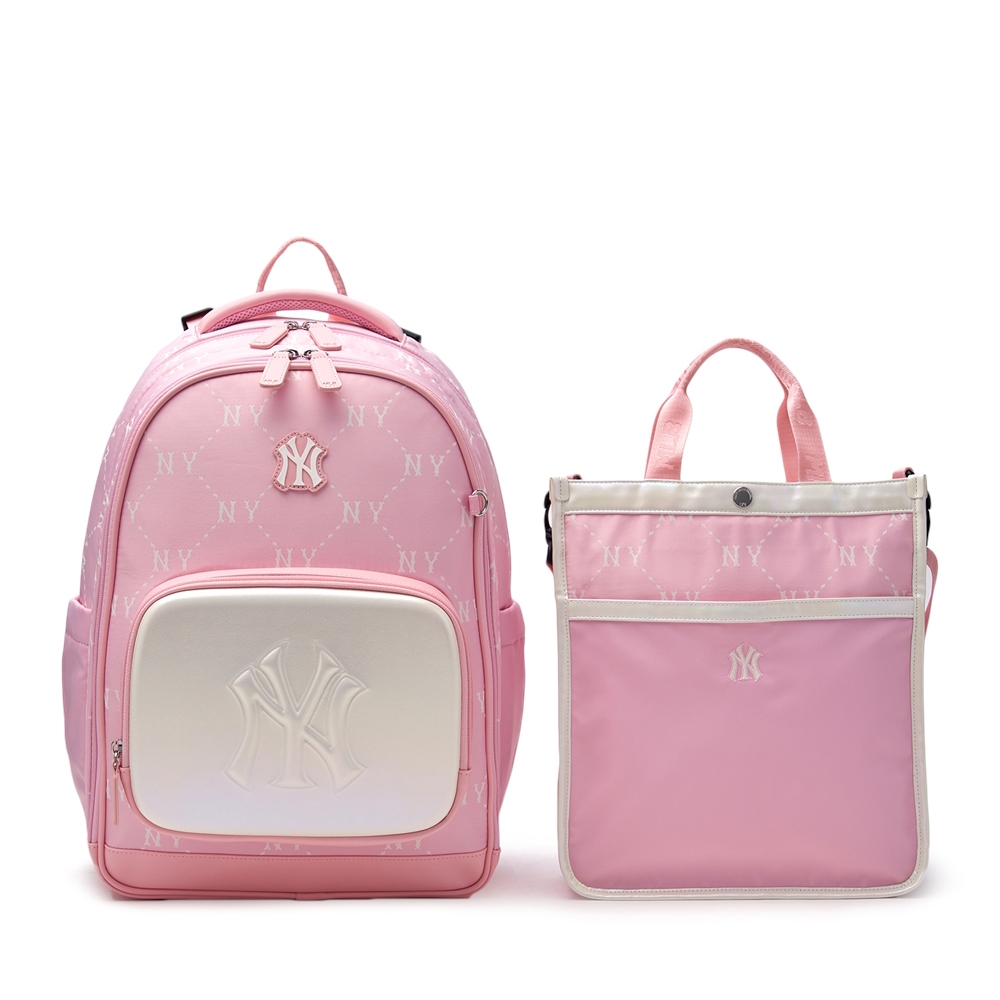 Balo MLB Korea Newlux Mono Backpack Set New York Yankees Pink