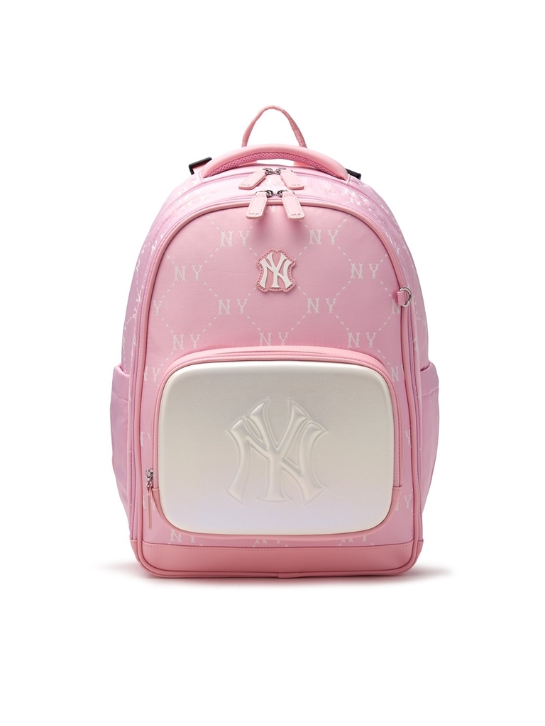 Balo MLB Korea Newlux Mono Backpack Set New York Yankees Pink