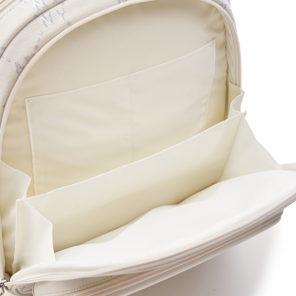 Balo MLB Korea Diamond Monogram Cute Bear New York Yankees Ivory