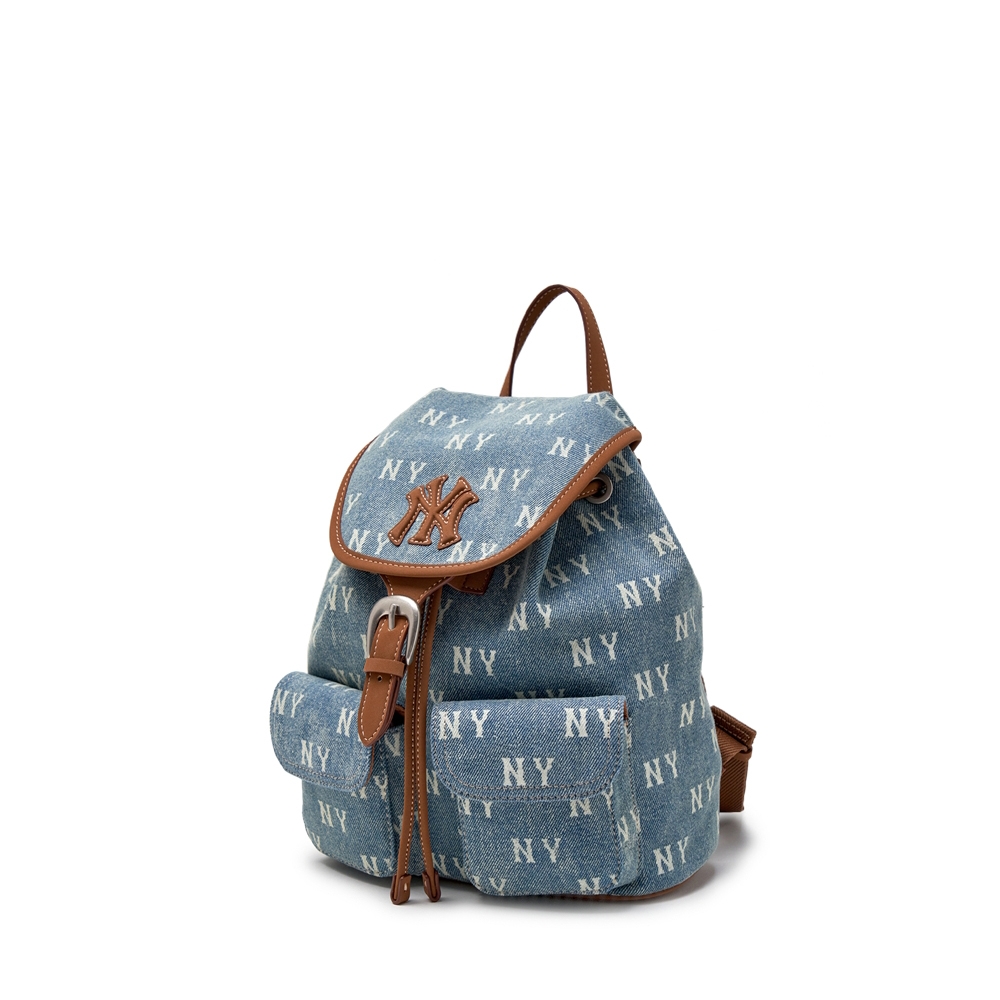 Balo MLB Classic Mono Vintage Denim Backpack New York Yankees Blue