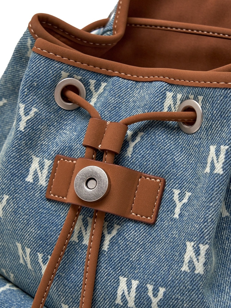 Balo MLB Classic Mono Vintage Denim Backpack New York Yankees Blue