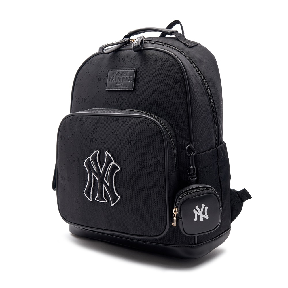 Balo MLB Korea Diamond Monogram Tone-Tone Jacquard New York Yankees Black