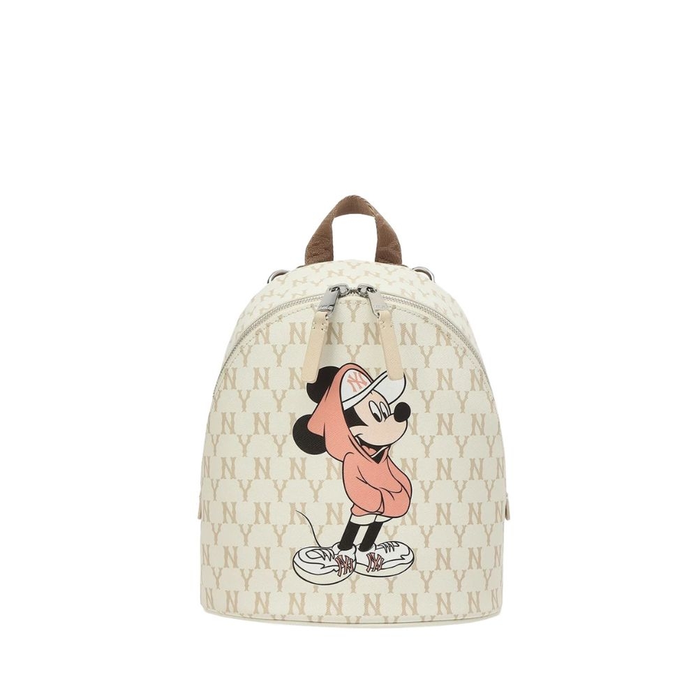 Balo MLB Korea Disney Mickey Monogram New York Yankess Beige