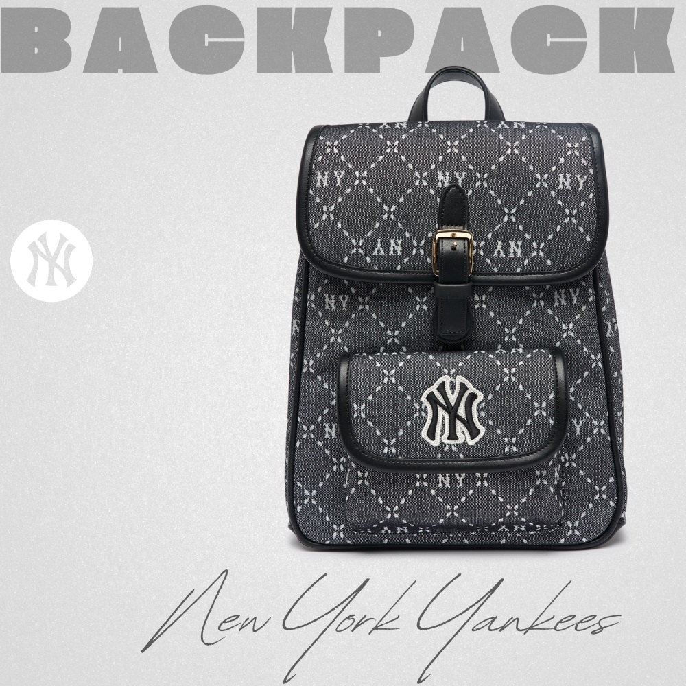 Balo MLB Korea [KIDS] Diamond Monogram New York Yankees Black