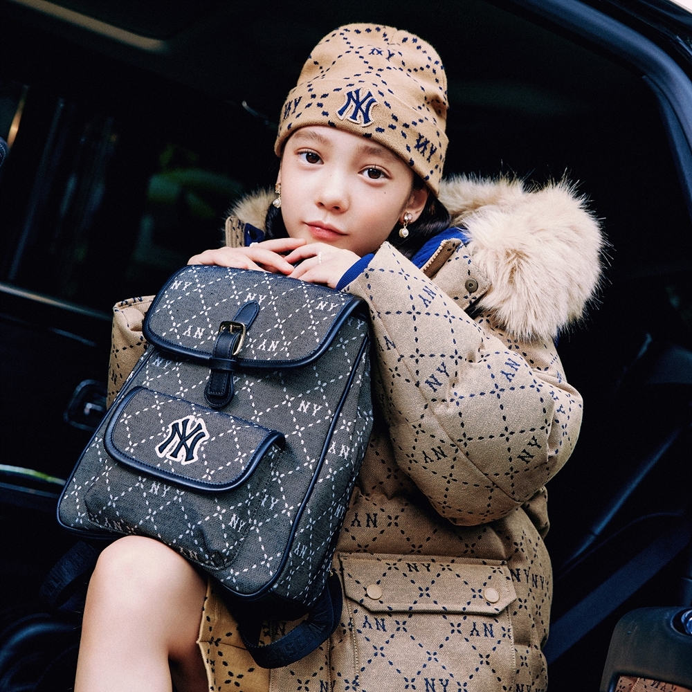 Balo MLB Korea [KIDS] Diamond Monogram New York Yankees Black