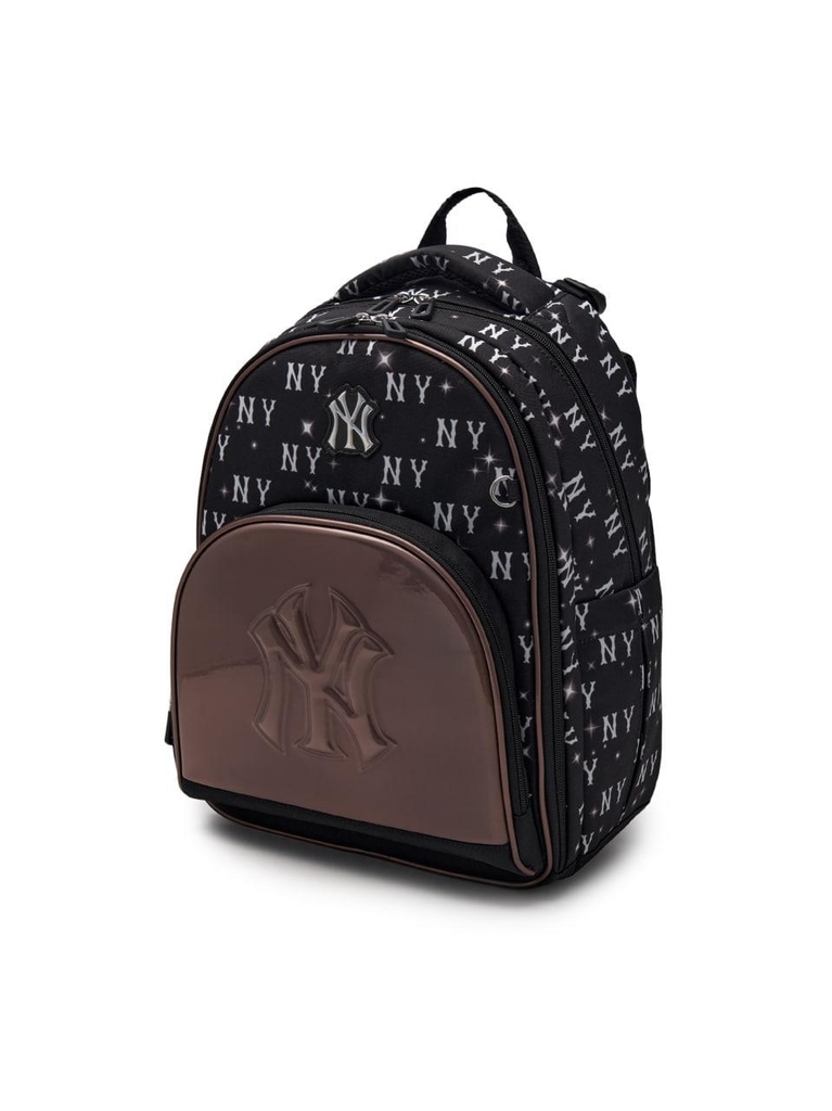 Balo MLB [KIDS] Lux Monogram School Bag New York Yankees Black