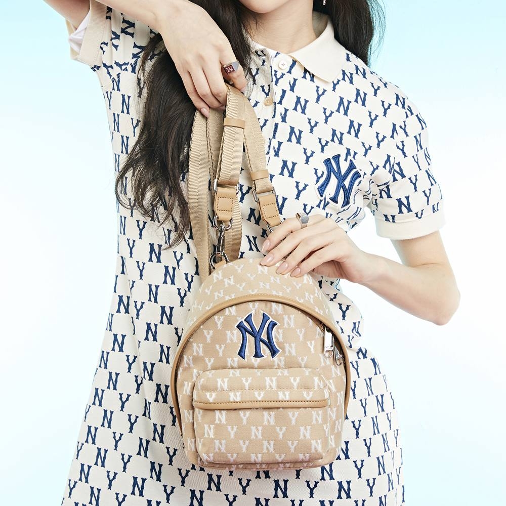 Balo MLB Mini Monogram Jacquard New York Yankees Beige