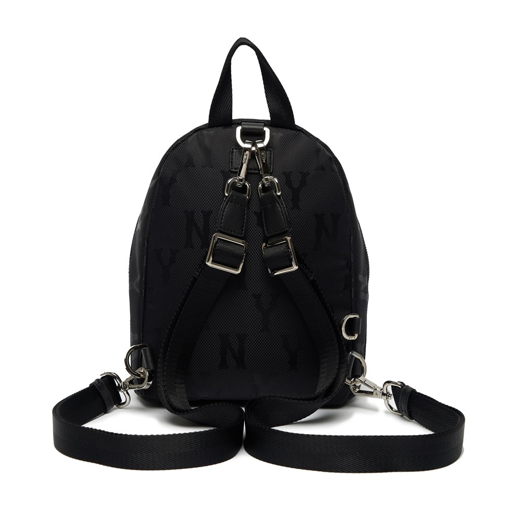 Balo MLB Mini Monogram Nylon Jacquard New York Yankees Black