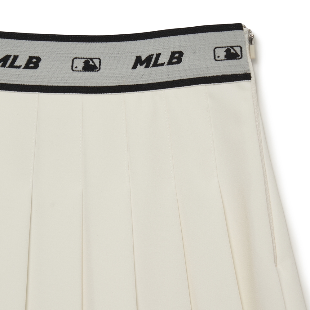Váy MLB Women's Basic Small Logo Pleated Skirt Boston Red Sox Ivory
