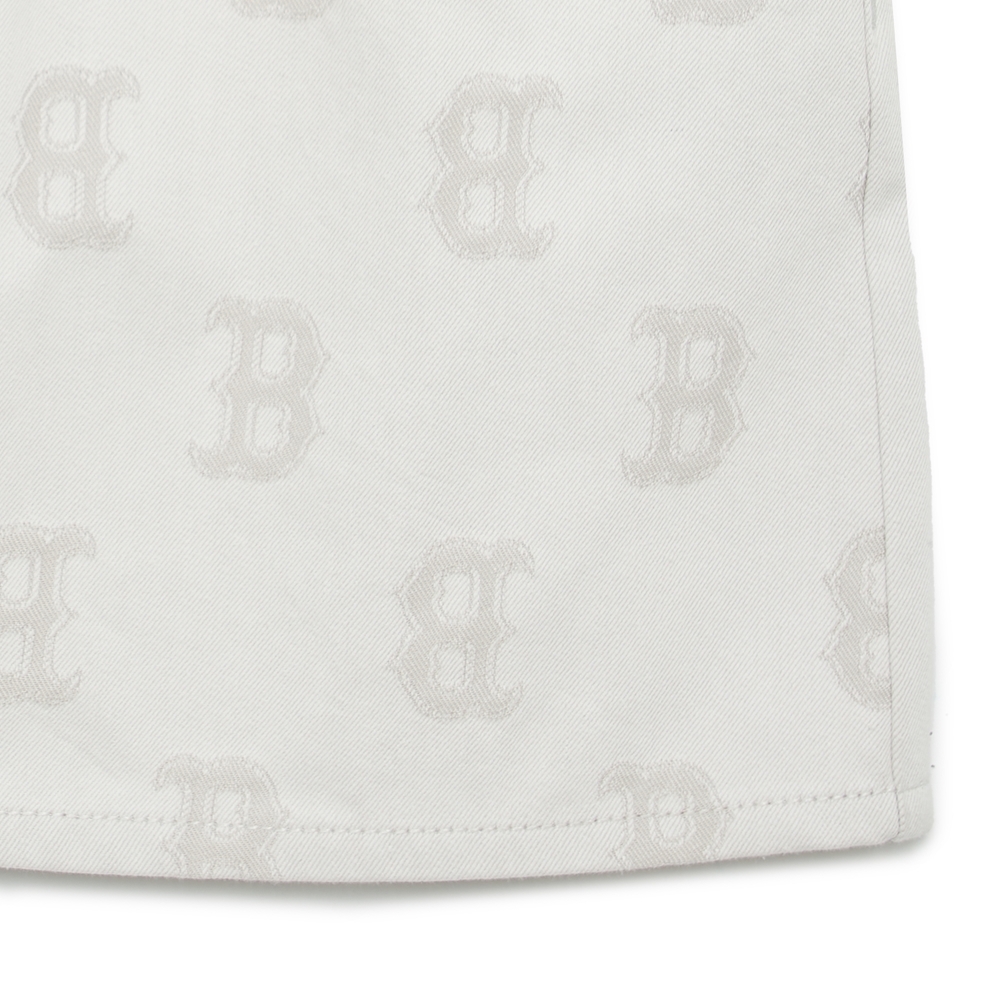 Váy MLB Women's Classic Monogram Jacquard Denim Skirt Boston Red Sox Cream