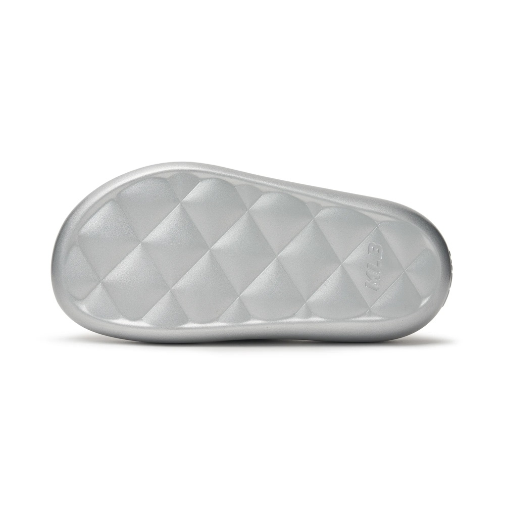 Dép MLB Korea Base Flip Flop Silver New York Yankees Grey