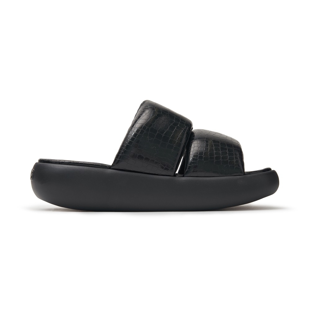 Dép MLB Korea Base Slide Lux New York Yankees Black