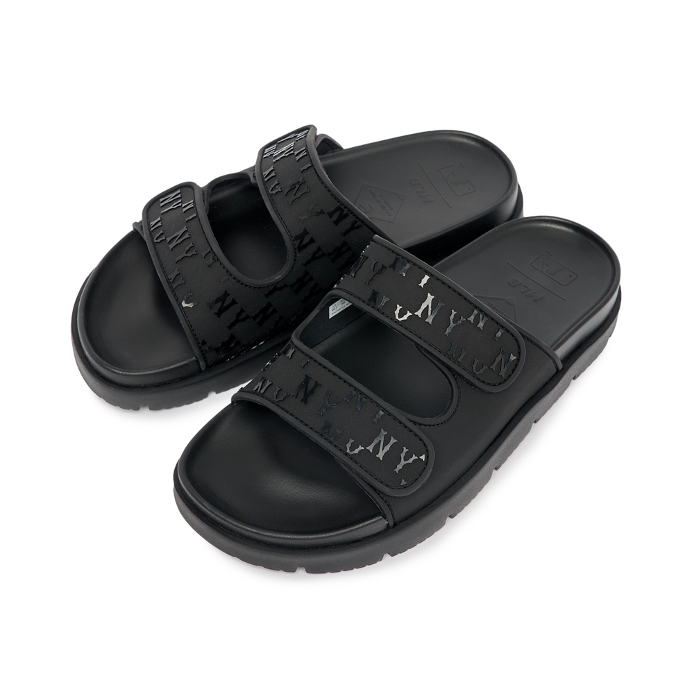 Dép MLB Chunky Bouncer Two Strap New York Yankees Black