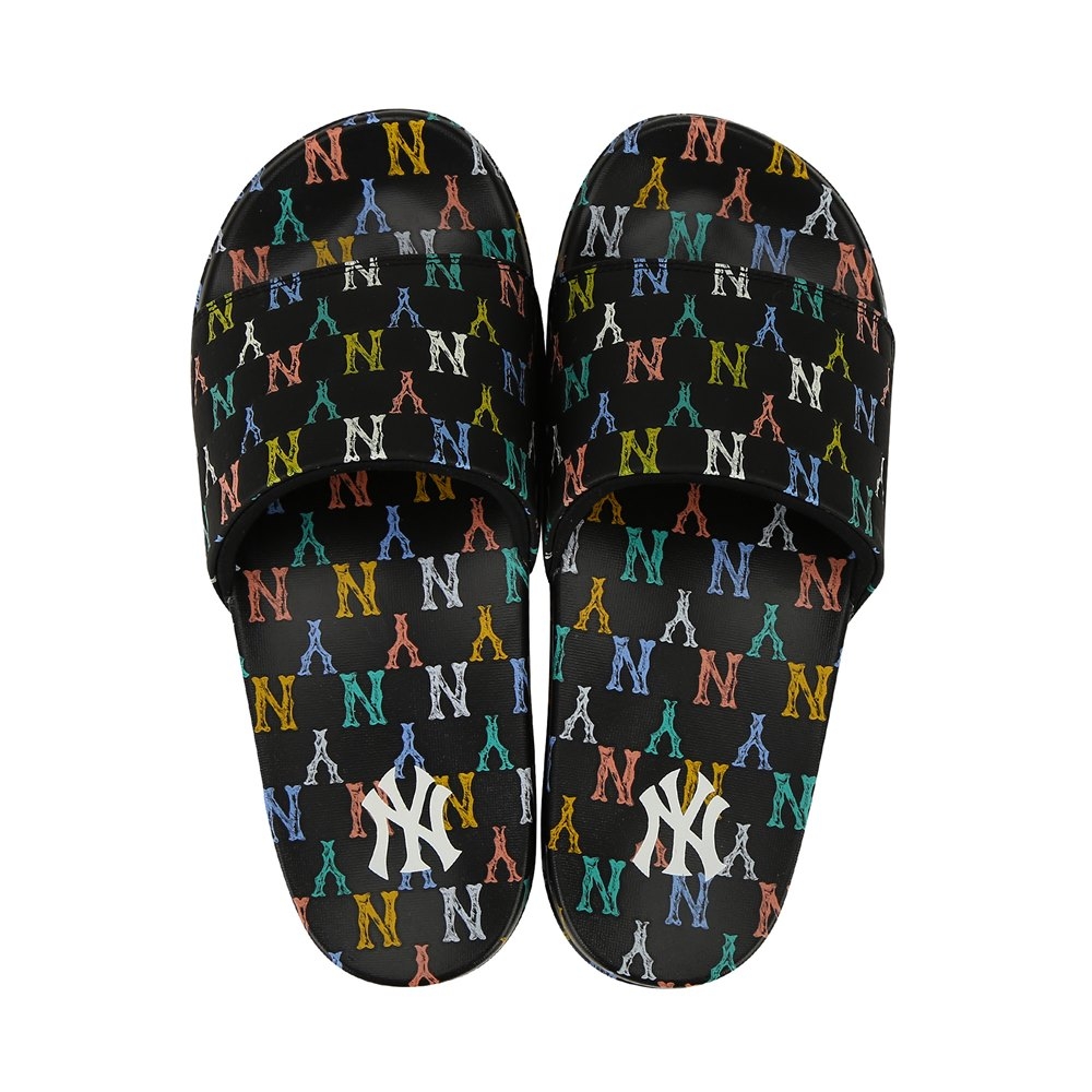 Dép MLB New Mound Monogram New York Yankees Black