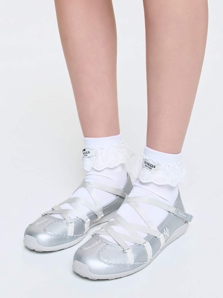 Giày MLB Flair Mary Jane New York Yankees Silver