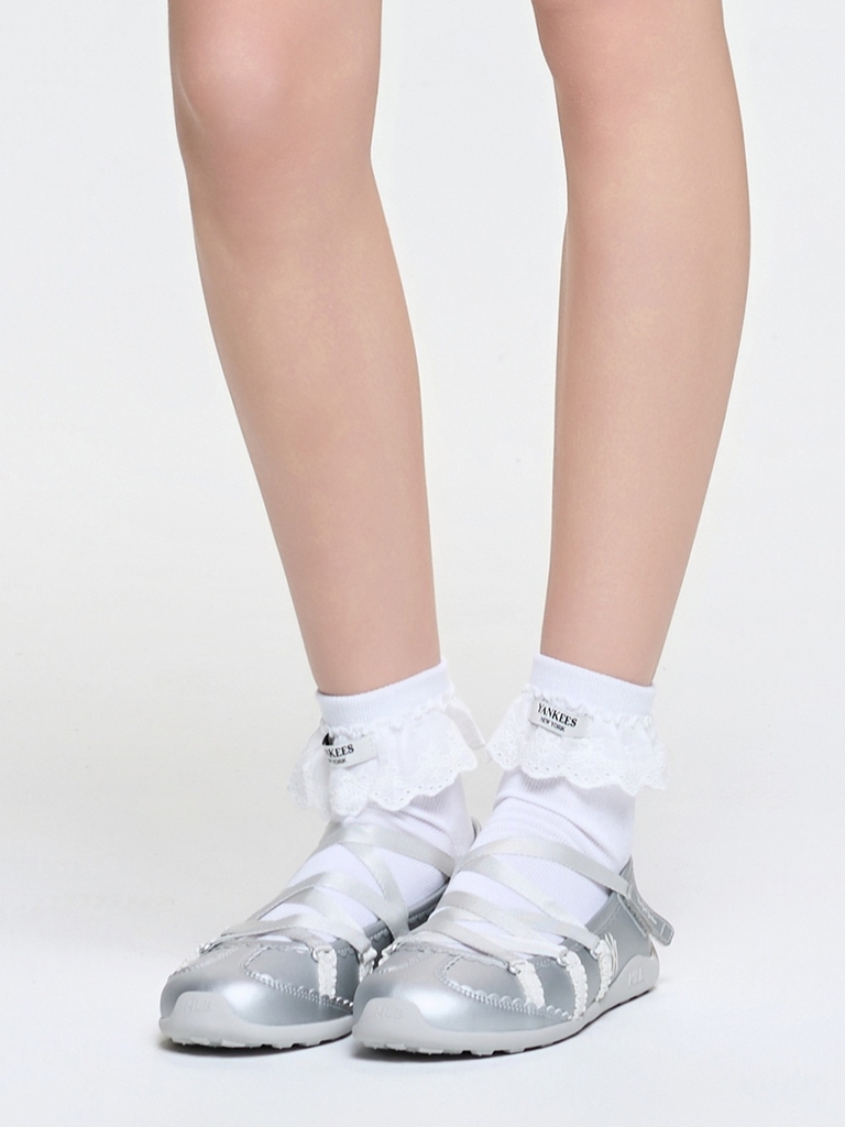 Giày MLB Flair Mary Jane New York Yankees Silver