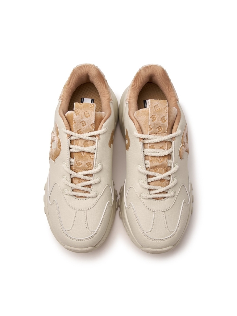 Giày MLB Korea BigBall Chunky Window Velvet Mono Boston Red Sox Brown