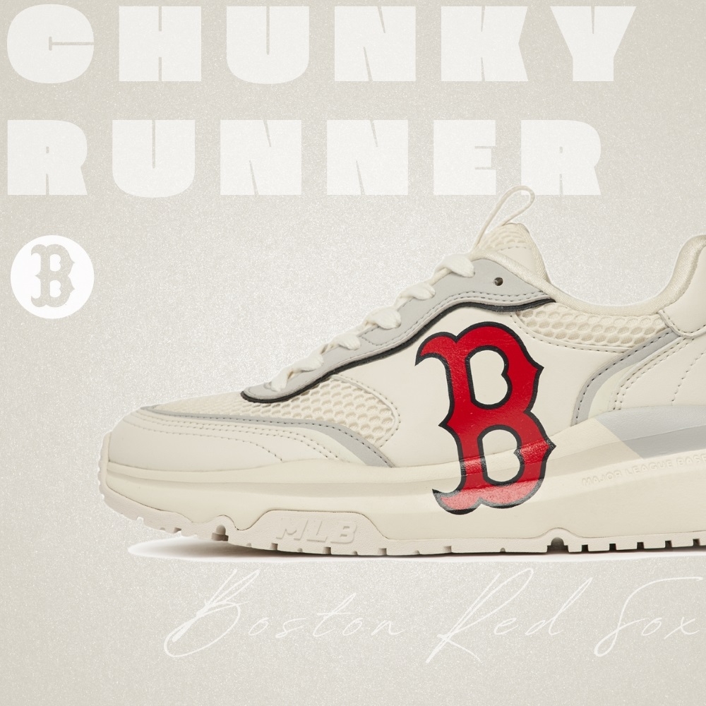 Giày MLB Korea Chunky Runner Boston Red Sox Ivory
