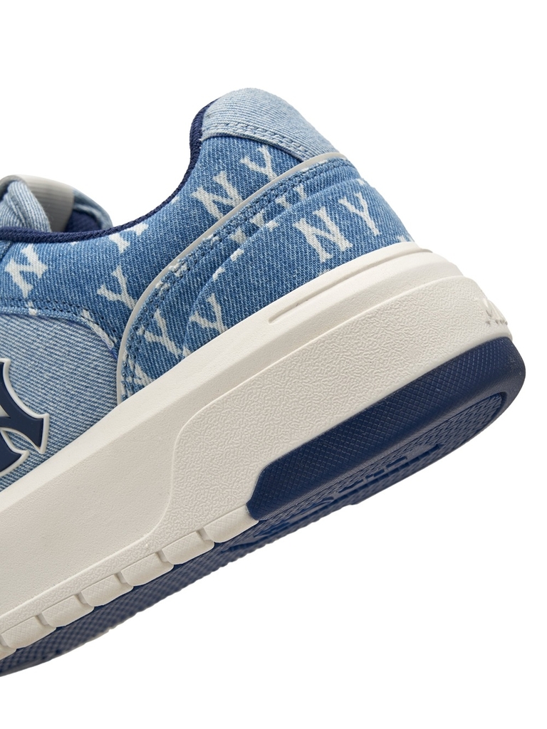 Giày MLB Korea Chunky Liner Denim Classic Mono New York Yankees Blue