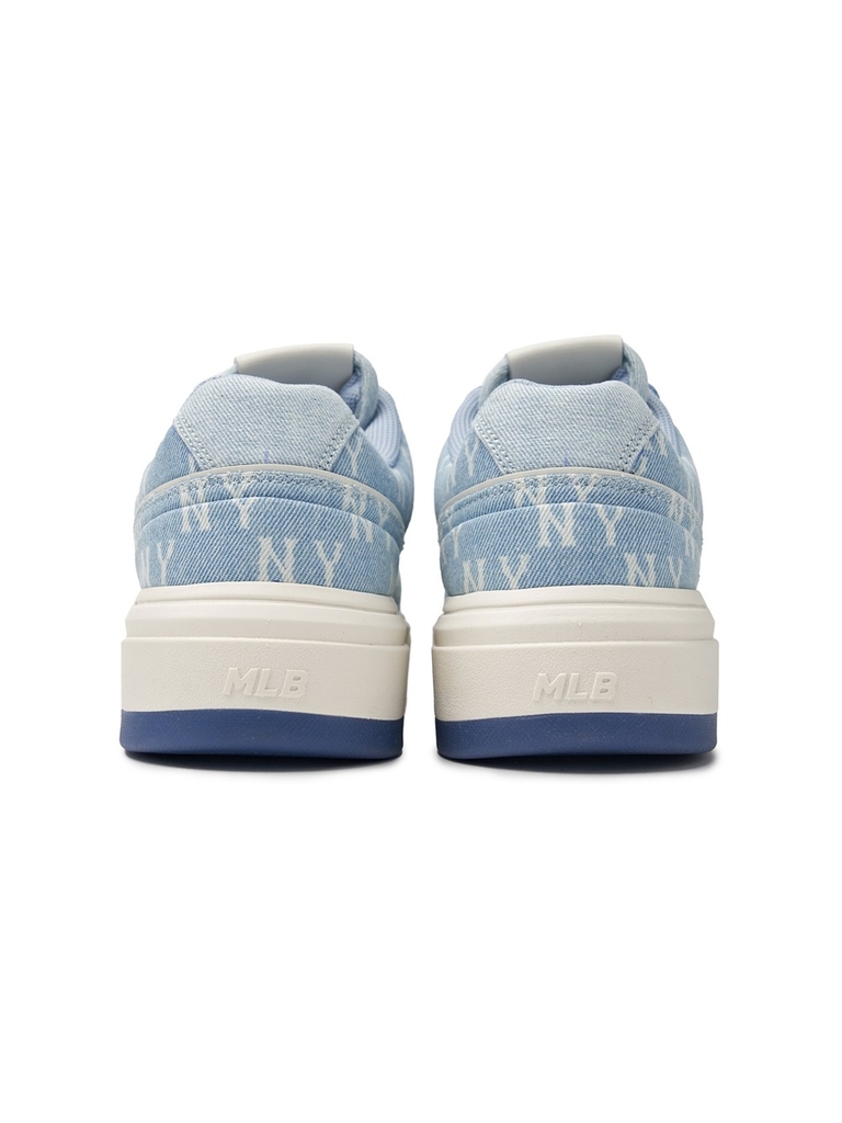 Giày MLB Korea Chunky Liner Denim Classic Mono New York Yankees Skyblue