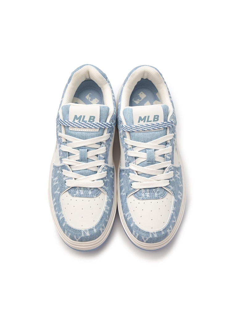 Giày MLB Korea Chunky Liner Denim Mono SL New York Yankees Blue