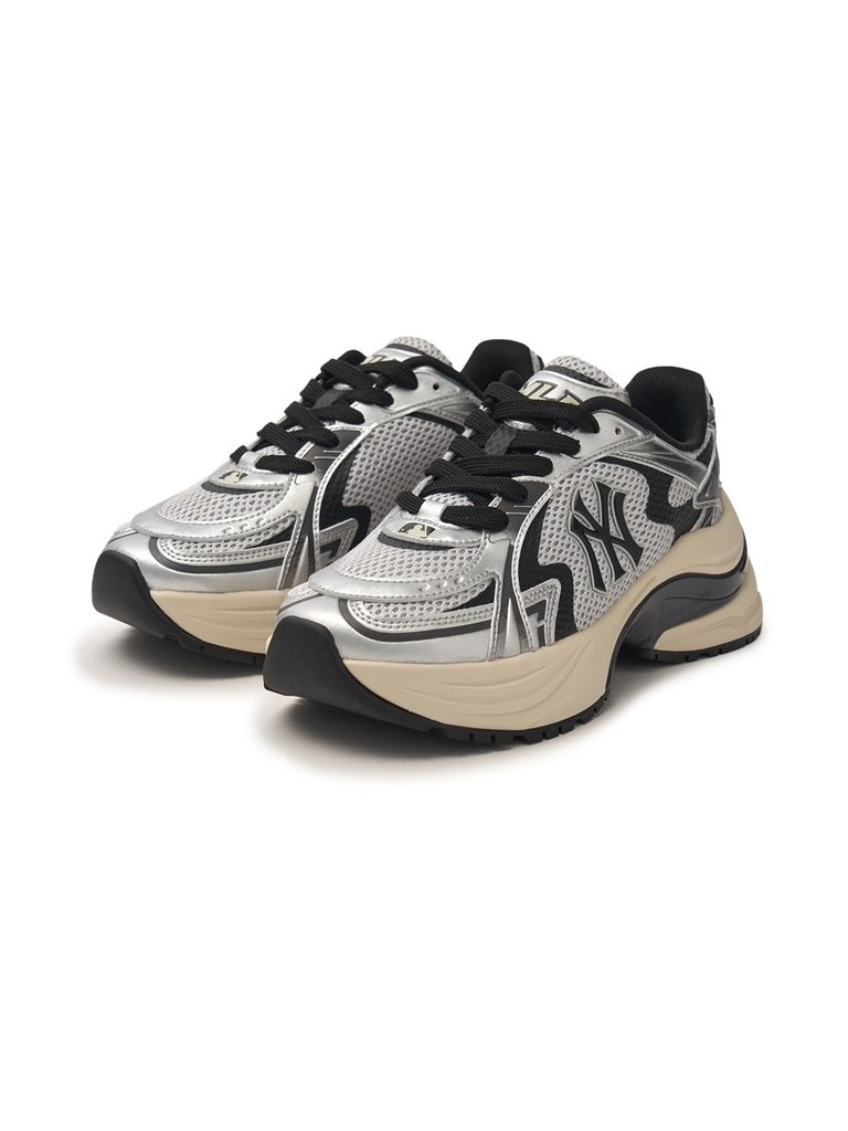 Giày MLB Korea Curve Runner New York Yankees Silver [Karina PICK]