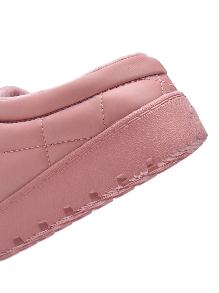 Giày MLB Korea Plush Quilted Mule LA Dodgers Pink