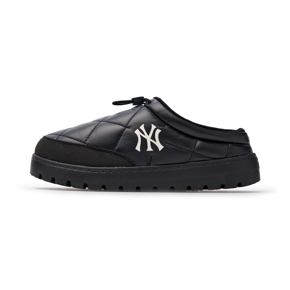 Giày MLB Korea Plush Quilted Mule New York Yankees Black