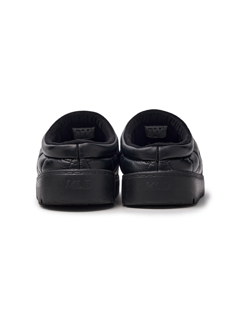 Giày MLB Korea Plush Quilted Mule New York Yankees Black