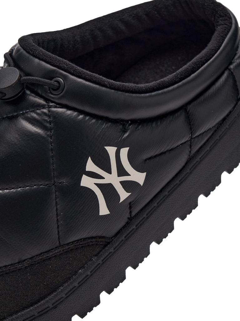 Giày MLB Korea Plush Quilted Mule New York Yankees Black