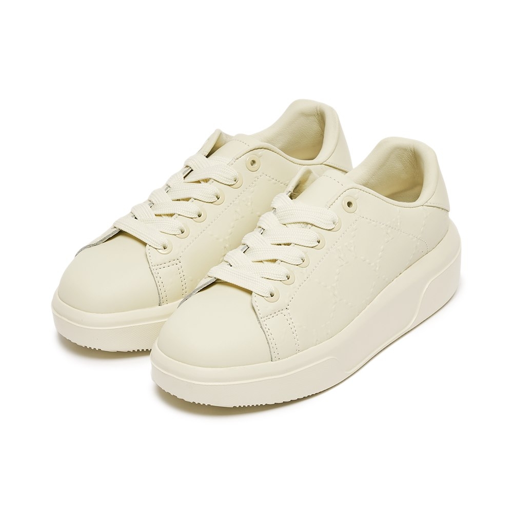 Giày MLB Chunky Classic Mono Embo New York Yankees Cream