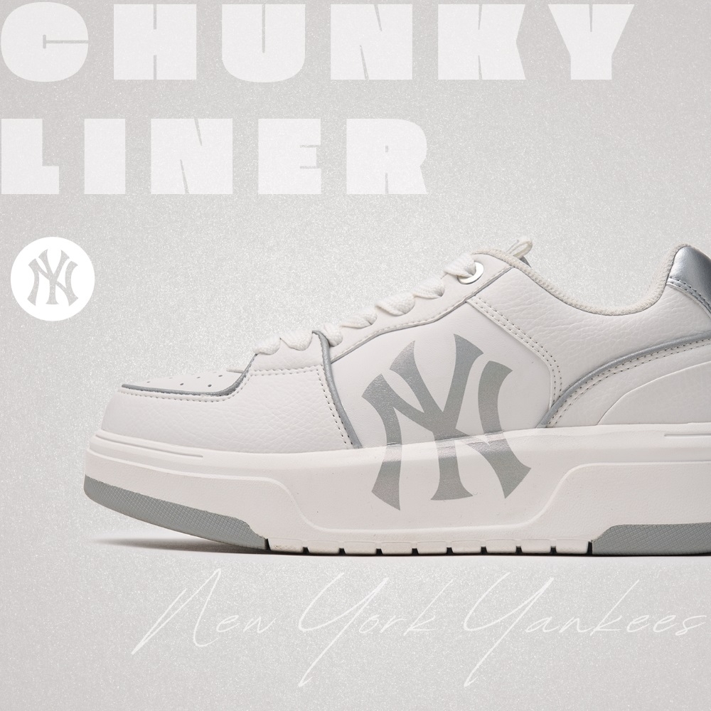 Giày MLB Korea Chunky Liner New York Yankees Gray