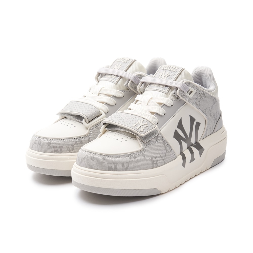 Giày MLB Cổ Cao Chunky Liner Mid Denim New York Yankees Gray