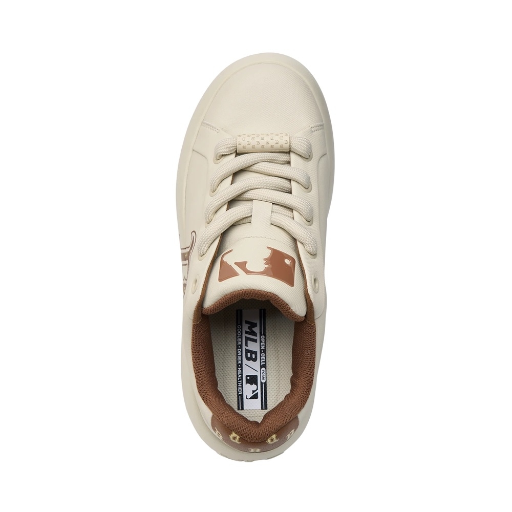 Giày MLB Korea Chunky Classic Base Heel Monogram Boston Red Sox Brown