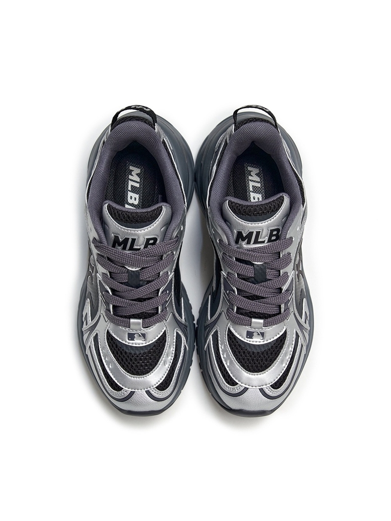 Giày MLB Curve Runner Enamel New York Yankees Silver [Karina PICK]